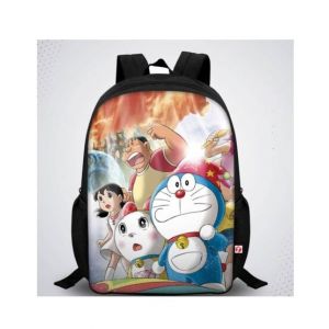 Traverse Doraemon Digital Printed Kids School Backpack - Black (T104S)