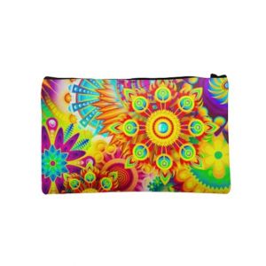 Traverse Floral Design Digitally Printed Pencil Pouch For Girls (T942)