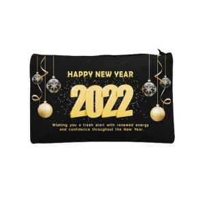 Traverse Happy New Year 2022 Digitally Printed Pencil Pouch (T782)