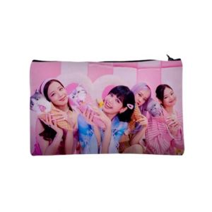 Traverse Black Pink Group Digitally Printed Pencil Pouch (T409)