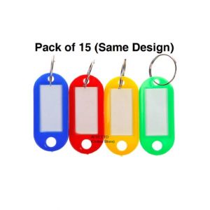 Afreeto Name Tag Keychain Multicolor Pack Of 15