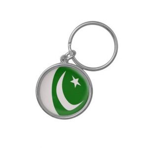 Afreeto Plastic Pakistan Flag Keychain