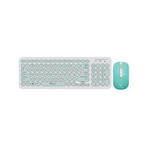 Alcatroz Jellybean A2000 Wireless Keyboard and Mouse Combo White/Mint