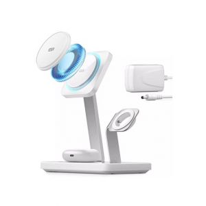 ESR 3 in 1 Wireless Charger With Adapter Arctic White (AMT-6246)