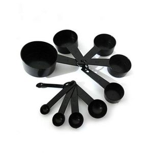 M.Mart Measuring Cups & Spoons - Black Pack of 10