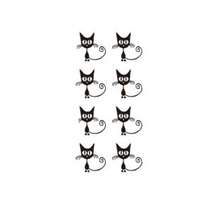 M.Mart Black Cat Temporary Tattoo Sticker