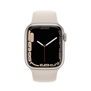 Apple iWatch Series 7 45mm Starlight Aluminum Case With Starlight Sport Band - GPS