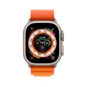 Apple Watch Ultra 49mm Titanium Case With Orange Alpine Loop Band - GPS + Cellular