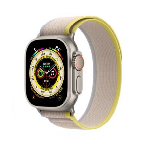 Apple Watch Ultra 49mm Titanium Case With Yellow/Beige Trail Loop Band - GPS + Cellular