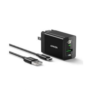 Anker PowerPort+ 1 Charger With USB C Cable - Black (B2013112)