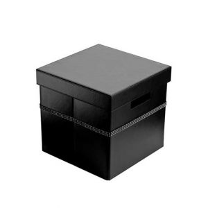 Premier Home Faux Leather Square Storage Box - Black (2300746)