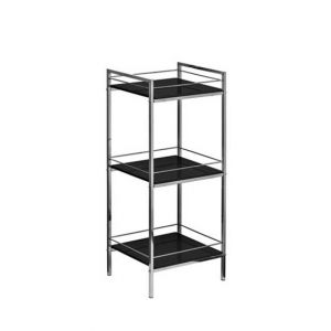Premier Home 3 Tier High Gloss Shelf Unit - Black (2402529)
