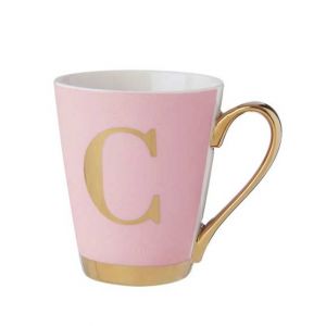 Mimo Frosted Deco Monogram Mug - Pink (723273)