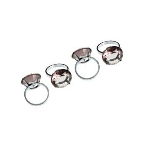 Premier Home Diamante Napkin Rings - Set Of 4 Smoke Grey (1403757)