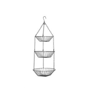 Premier Home 3 Tier Chrome Hanging Baskets - Silver (509653)