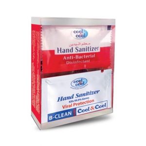 Cool & Cool Disinfectant Hand Sanitizer Box – 20’s Sachet (H1188)