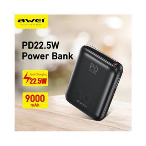 Awei 9000mAh Mini Portable Power Bank Black (P115K)