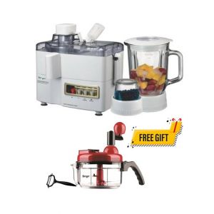 Bingo 3-In-1 Juicer Blender & Grinder White (JBG-1000-BS) With Free HandChopper (HC20)