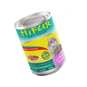 Hifur Salmon Canned Adult Cat Food 400g
