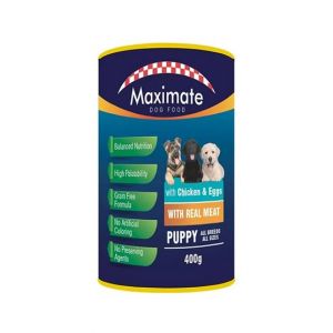 Maximate Chicken & Eggs Canned Puppy Food 400g