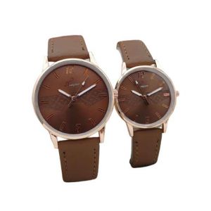 B2C Designer Couple Watch-Brown