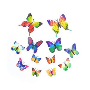 Baba Boota 3D Butterfly Wall Stickers 12 pcs Multi Colors
