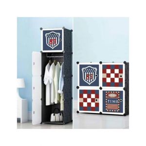 Easy Shop 4 Boxes Cubic Storage Cabinet Wardrobe
