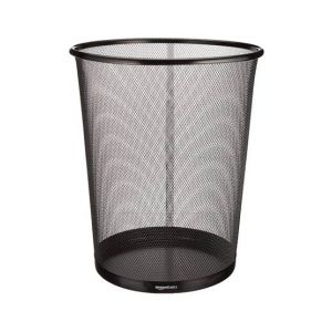 Easy Shop Black Net Metal Waste Paper Basket - Large