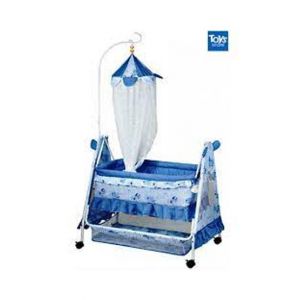 Easy Shop Baby Swinging Cradle with Attached Net - Blue