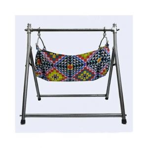Easy Shop Coated Folding Swing Cradle for Baby with Cloth