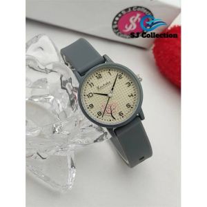 Easy Shop Painted Metallic Case With Women Watch