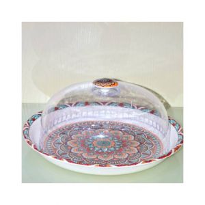 Easy Shop Colorful Acrylic Cover Melamine Plate Tray