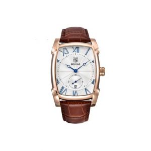 Benyar Down Second Square Watch For Men's Rose Gold (BY-1188)