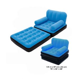 Bestway Inflatable 2 In 1 Air Sofa And Bed With Pump Blue