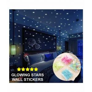 BI Traders Glowing Star Wall Stickers (100pcs)