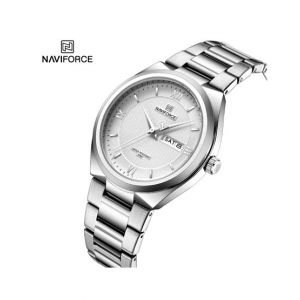 Naviforce Day and Date Edition Watch For Men Silver - (NF-8030-6)
