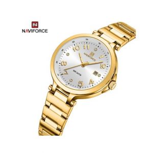Naviforce Exclusive Date Edition Watch For Women Gold (NF-5033-1)