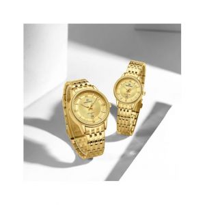 Naviforce Exclusive Edition Watch For Couples Golden (NF-8040C-5)