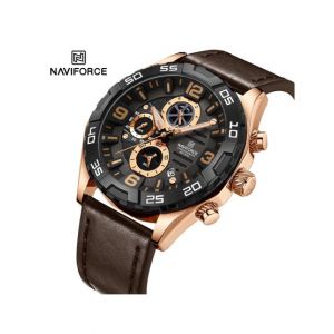 Naviforce Chronoglide Watch For Men Brown (NF-8043-2)