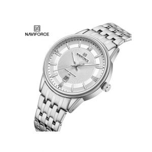 Naviforce Exclusive Date Edition Watch For Men Silver (NF-8040G-7)
