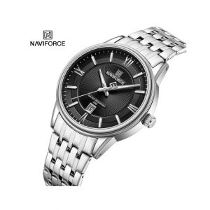 Naviforce Exclusive Date Edition Watch For Men Silver (NF-8040G-6)