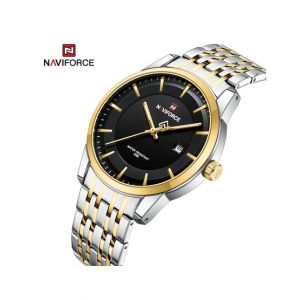 Naviforce Eclipse Date Edition Watch For Men Two Tone (NF-9228-g-5)