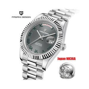 Benyar Pagani Design Luxury Chronometer Watch For Men Silver - (PD-1783-2)