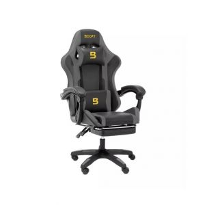 Boost Surge Gaming Chair With Footrest - Black & Grey