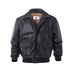 Toor Traders Bomber Leather Jacket For Men-Extra Large