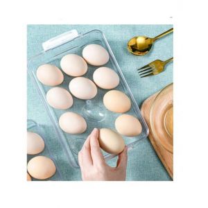 Ferozi Traders 12 Grid Acrylic Egg Storage Tray - 1Pc