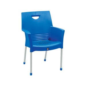 Boss Mega Jhony Pure Plastic Chair with Steel Legs (BP-317-DBLU)
