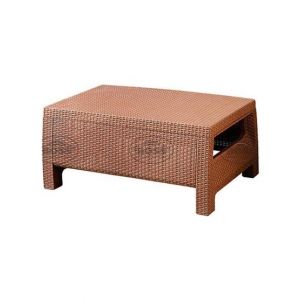 Boss Pure Plastic Single Shelf Rattan Table Chocolate (BP-371-CHC)