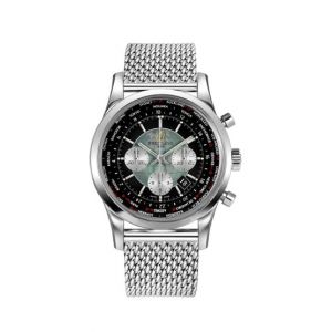 Breitling Transocean Chronograph Unitime Men's Watch Silver (AB0510U4/BB62-152A)