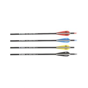 Silk Road Traders 6.2mm Recreational Carbon Fiber Changeable Tip Archery Arrows (MSTJ-78HS) - 30" Spine 500-Black &amp; White-12 Pcs